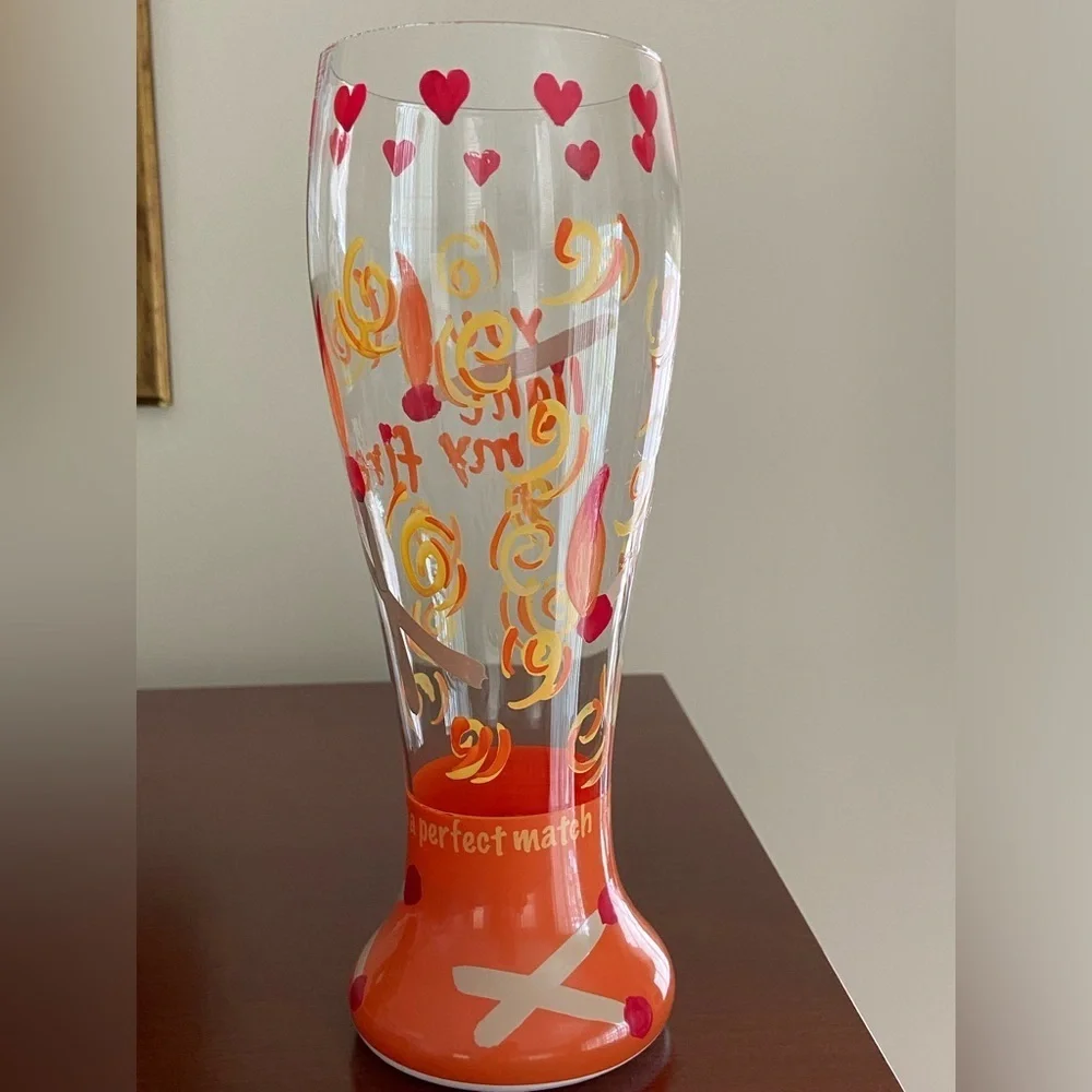 💜 Top Shelf You Light My Fire Burning Love Fun Barware with a Twist Pilsner Glas